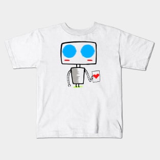 kawaii – cute robot doodle – Robotoh – Computer love Kids T-Shirt